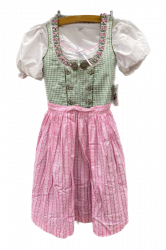 Kinder-Dirndl grn blaue Schrze