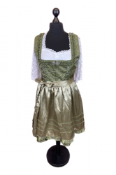 modernes grnes Dirndl Midi mit grner Schrze