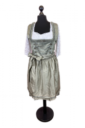 modernes grnes Dirndl Midi mit weier Bluse