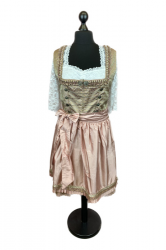 schnes grnes Dirndl Midi mit beiger Schrze