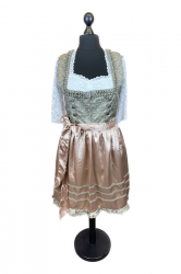 modernes grnes Dirndl Midi mit weisser Bluse