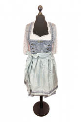 schnes graues Dirndl Midi mit grauer Schrze