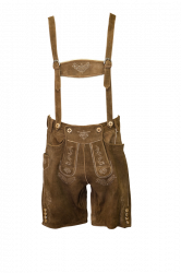 Lederhose mit Trger fr Herren hellbraun