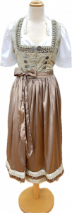 Dirndl_grau_77cm_braune_Schuerze_weisse_Bluse
