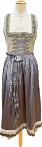 Dirndl_gruen_77cm_graue_Schuerze_weisse_Bluse