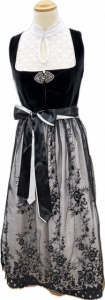 Samt-Dirndl_schwarz_77cm_weiss-schwarze_Schuerzen_weisse_Bluse